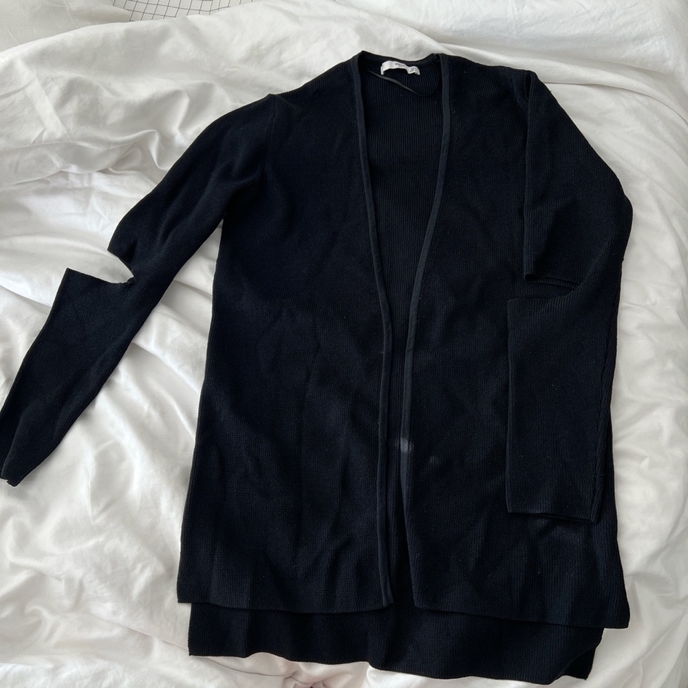 Mango elbow slit cardigan